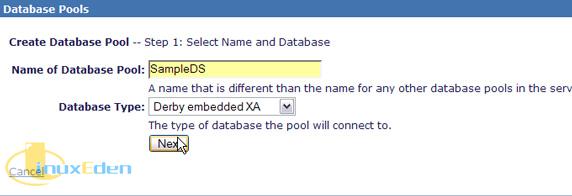 ʾҪ Database Pools ҳֵĻ