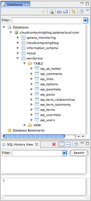 Aptana Database Explorer