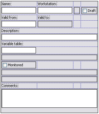 AUIML Ļգʾˣհ׵ֶ NameWorkstationValid FromValid toDescriptionVariable TableMonitoredDraft and Commnents