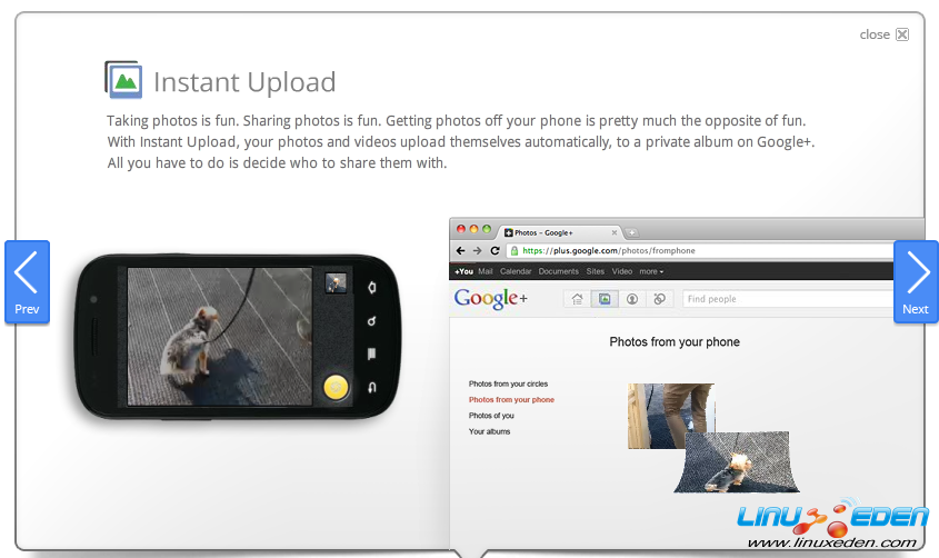 Google Plus Instant Upload