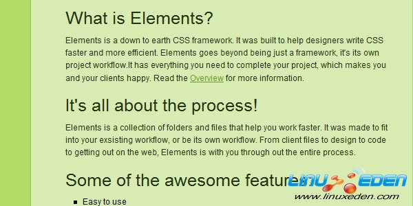 Elements CSS Frameworks