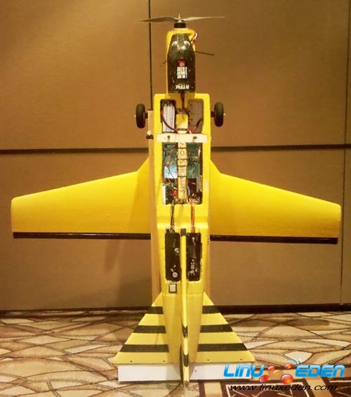 WASP flying spy drone at the Defcon hacker conference (click to enlarge)