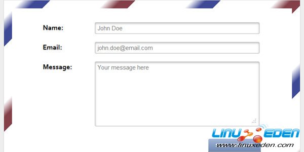 HTML5 & CSS3 envelope contact form