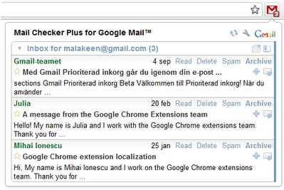 Mail Checker Plus for Google Mail