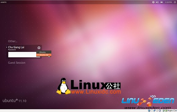 Ubuntu 11.10登录时预设没有 Gnome Classic 可选。