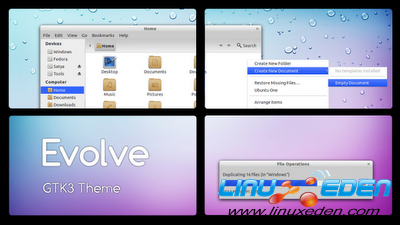 Evolve GTK theme