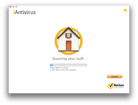 Symantec iAntivirus interface