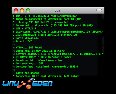 curl screenshot