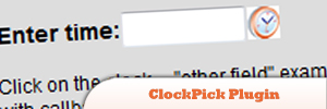 jQuery Clock Pick Plugin - A Time Picker