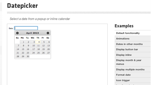 jQuery UI Date Picker