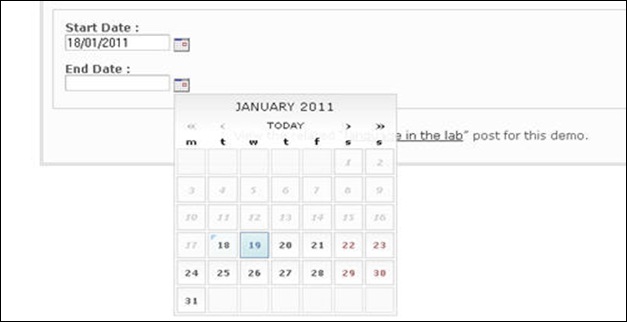 Unobtrusive Date - Picker Widget Update