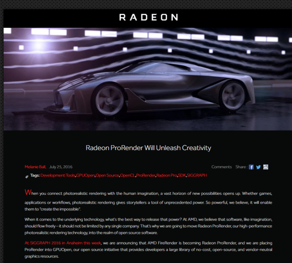 AMD ԴƬȾ Radeon ProRender