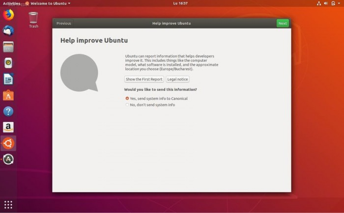 Ubuntu 18.04 LTS 新增欢迎界面，方便上手新系统