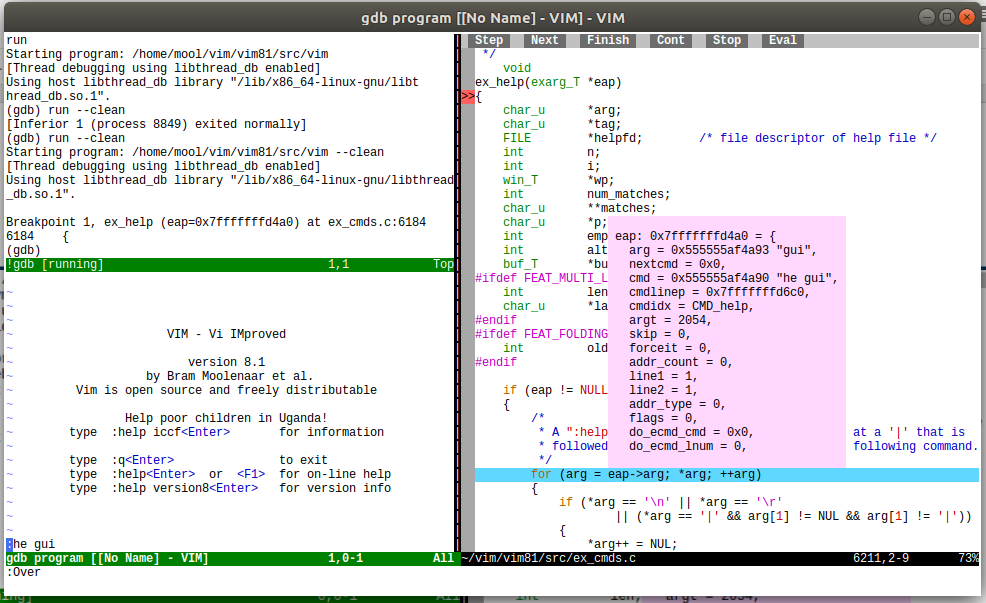 Vim 8.1 发布，支持在 Vim 窗口中运行终端