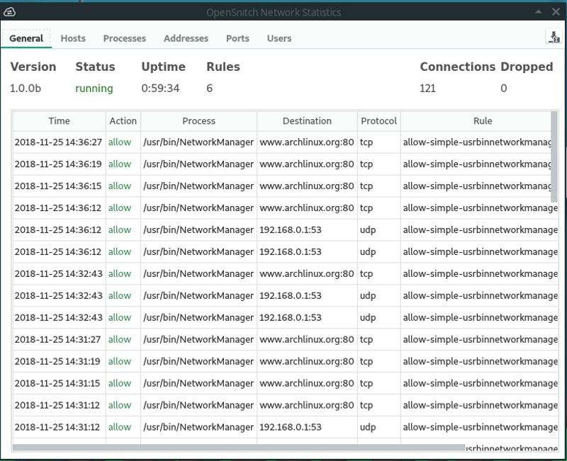 OpenSnitch：一个 Linux 上的应用程序防火墙