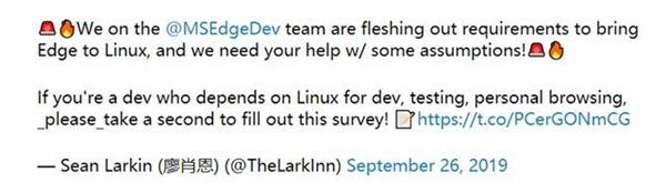 微软欲将Linux引入新版Edge浏览器