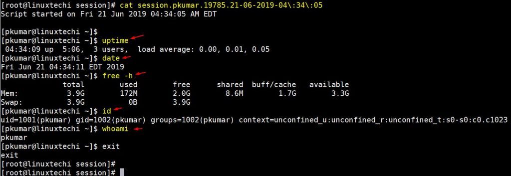 在 Linux 上记录和重放终端会话活动