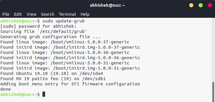 如何在 Ubuntu 和其它 Linux 发行版上更新 grub