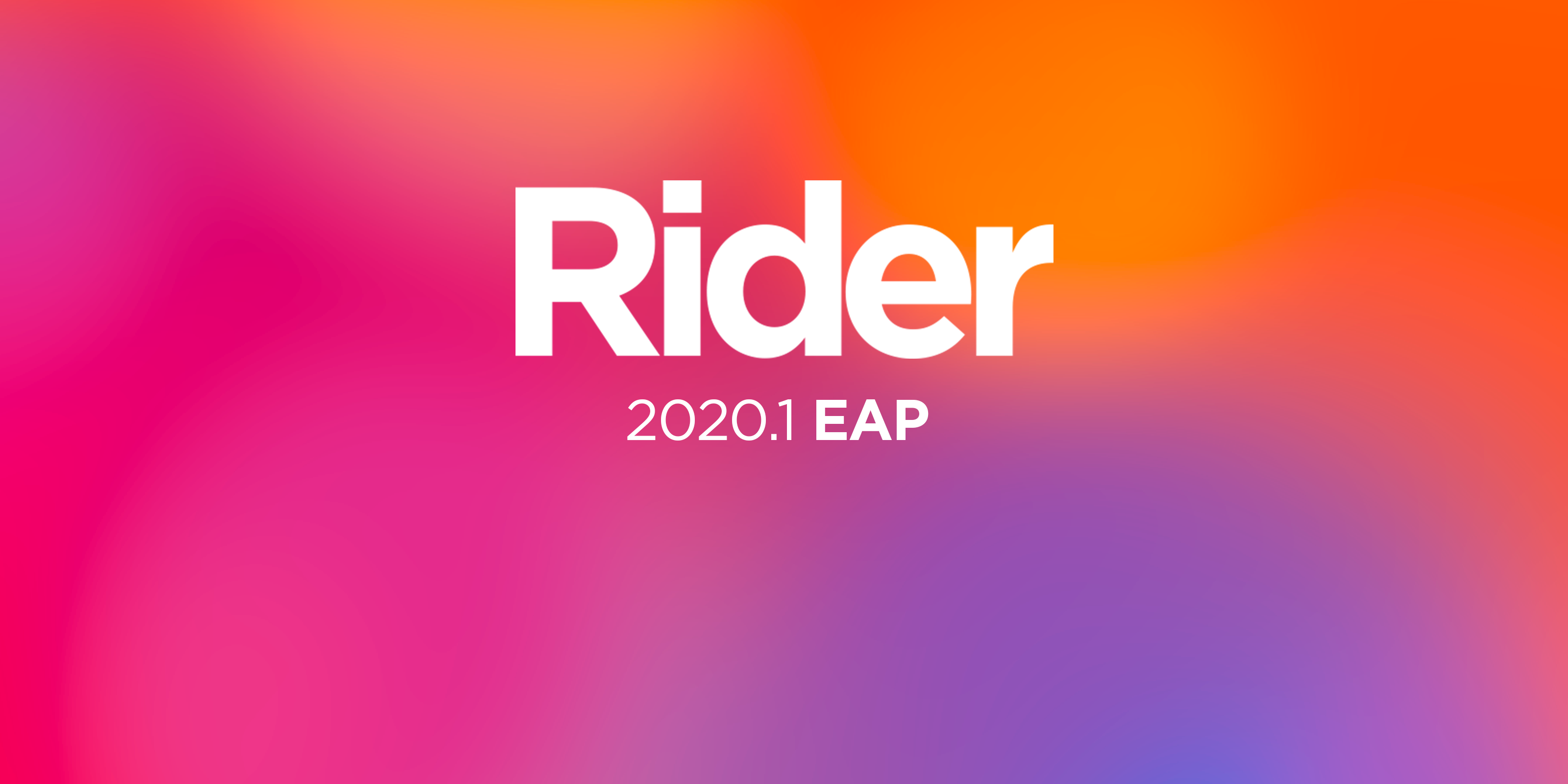 Rider 2020.1 EAP 发布，跨平台 .NET IDE