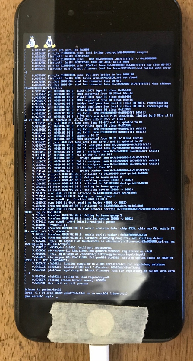 iPhone 7 成功引导 postmarketOS，首款苹果 Linux 智能手机