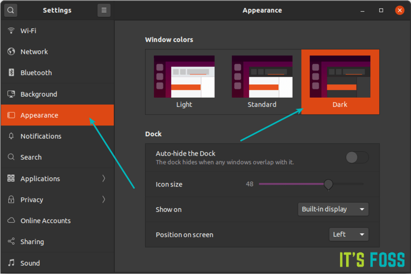 在 Ubuntu 20.04 中完全进入深色模式