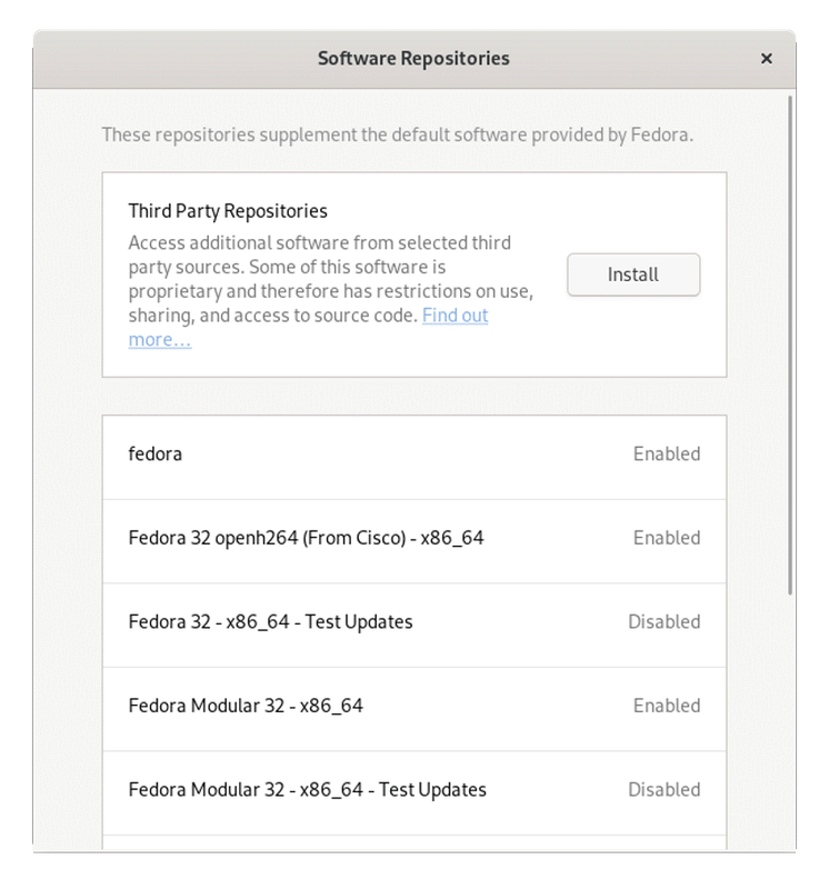 如何在 Fedora 中添加第三方存储库以访问大量附加软件