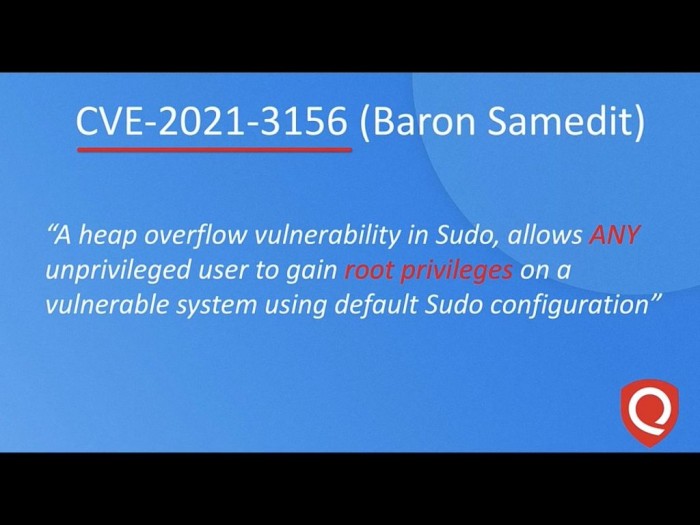 [视频]Sudo被爆高危漏洞：可提权至Root 众多Linux发行版受影响