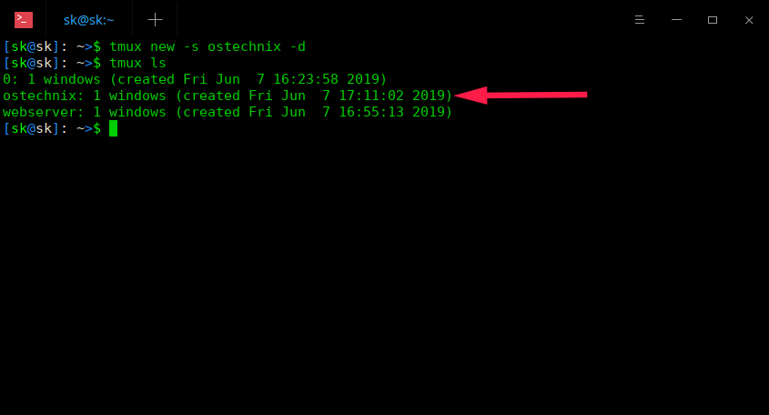 基于 Tmux 的多会话终端管理示例