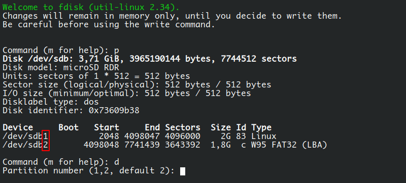 如何在 Linux 中删除分区