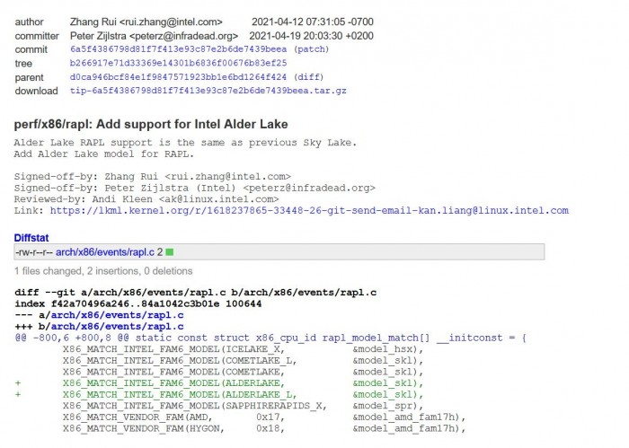 Linux 5.13将为英特尔Alder Lake处理器添加perf支持