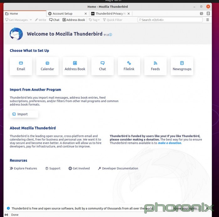 Thunderbird 91即将起飞 一年来Mozilla邮件客户端的首次重大更新