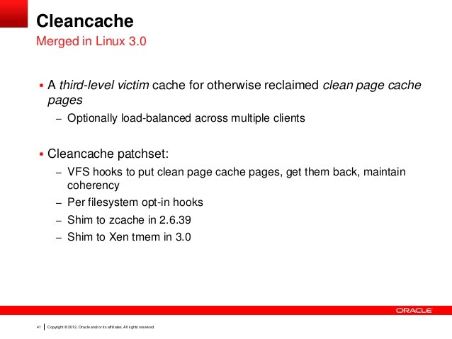 甲骨文CleanCache在被夸大宣传了十年后将从Linux内核中移除