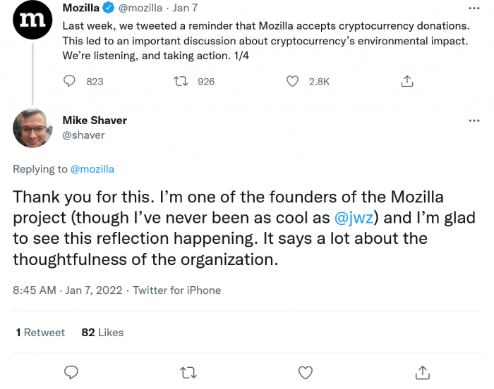 Mozilla早在2014年就已经​开始接受加密货币捐款