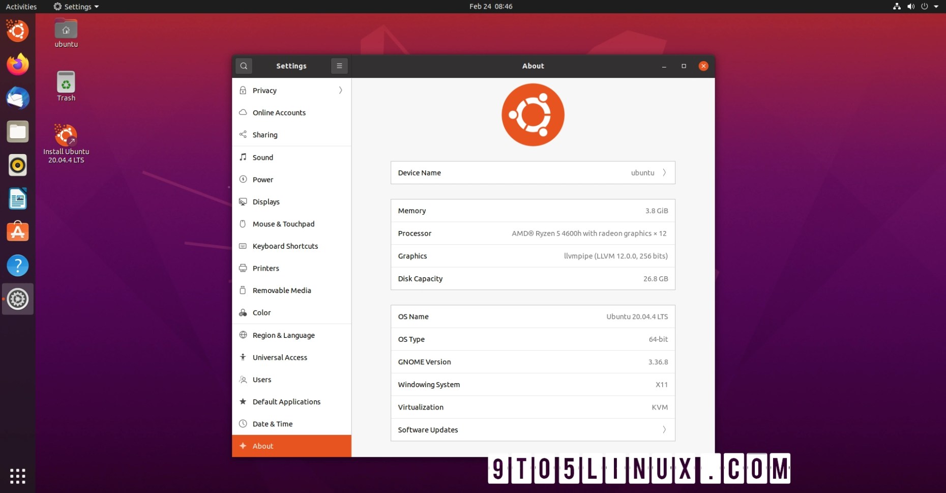 Ubuntu 20.04.4 LTS 随 Linux 内核 5.13 和来自 Ubuntu 21.10 的 Mesa 21.2 一起发布