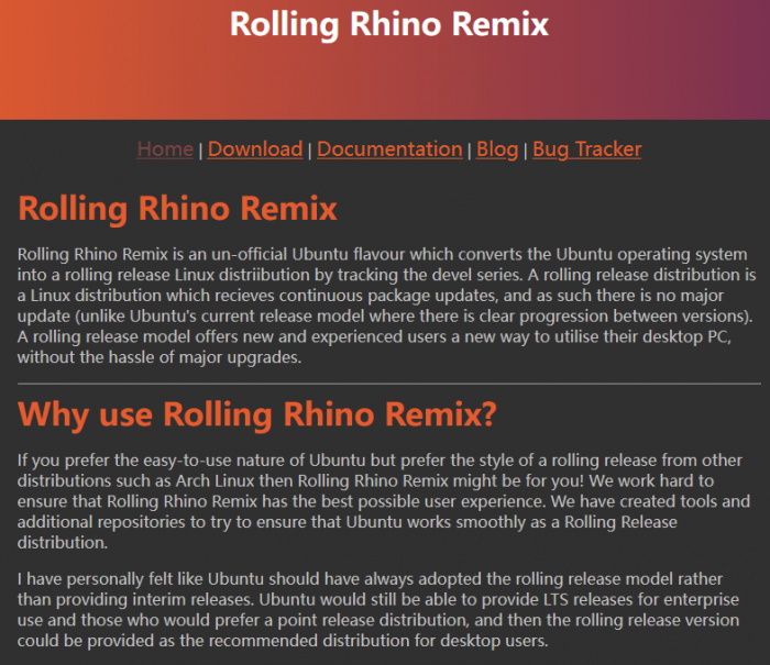 Rolling Rhino：让Ubuntu实现滚动发行周期策略的尝试