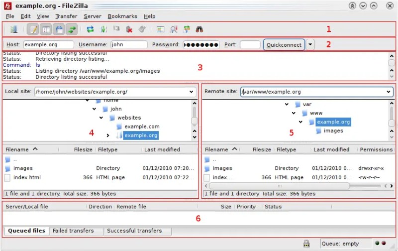 使用 FileZilla 以图形界面连接 SFTP 服务器