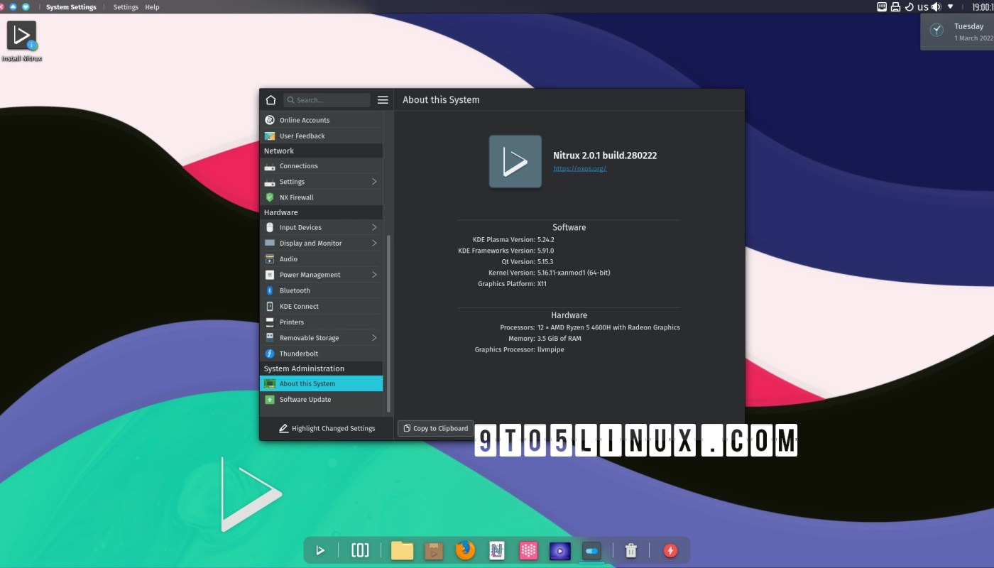 Nitrux 2.0.1 默认切换到 Mesa 22.1 用于 Linux 游戏，添加 KDE Plasma 5.24 LTS