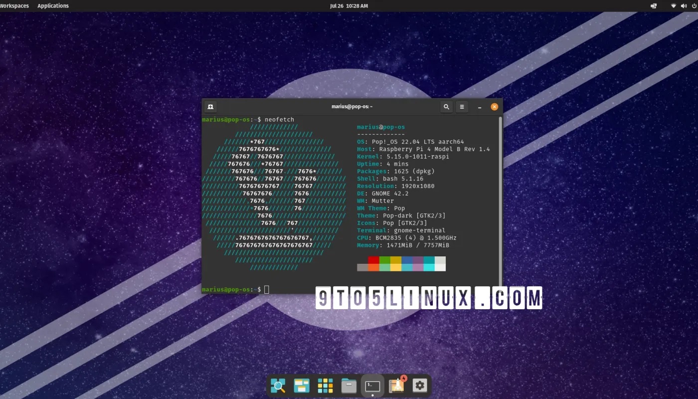 System76 的 Pop!_OS Linux 22.04 Distro 现在可用于 Raspberry Pi 4 PC