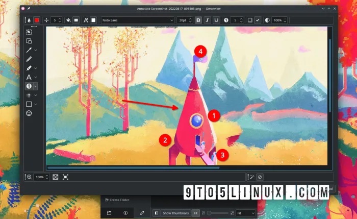 KDE Gear 22.08 在 Gwenview 中提供 XDG 门户支持、标记和注释
