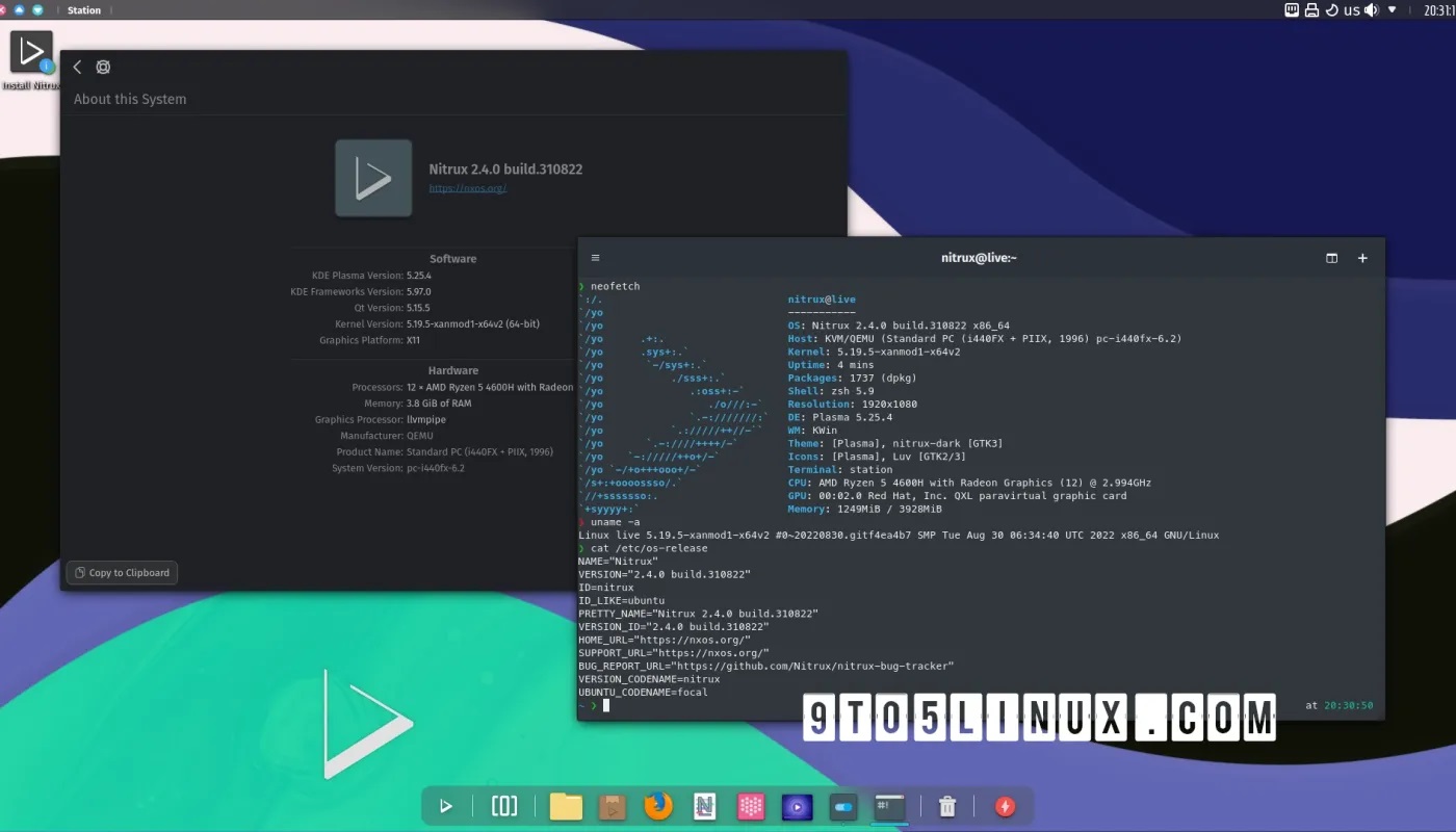 Nitrux 2.4 随 Linux Kernel 5.19、KDE ​​Gear 22.08 和新的 Maui 应用程序一起发布