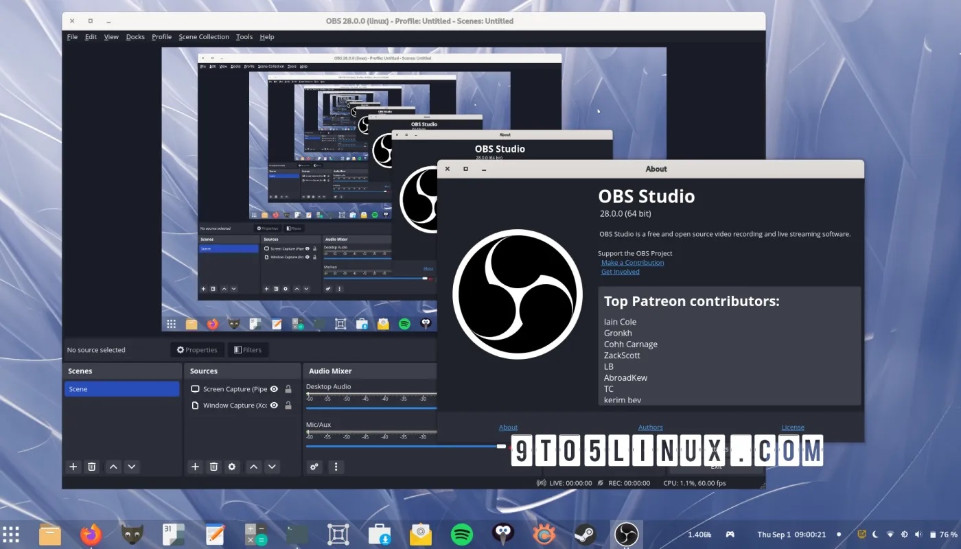 OBS Studio 28.0 发布，支持 10 位颜色、HDR 视频编码和 Qt 6 端口