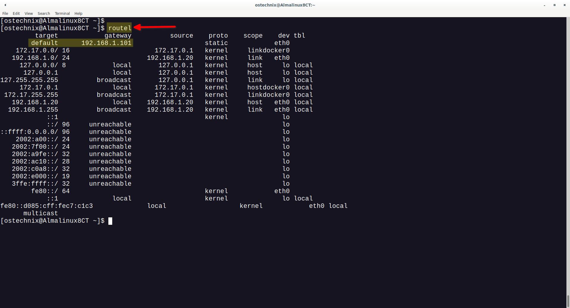 在 Linux 中如何从命令行查找默认网关的 IP 地址