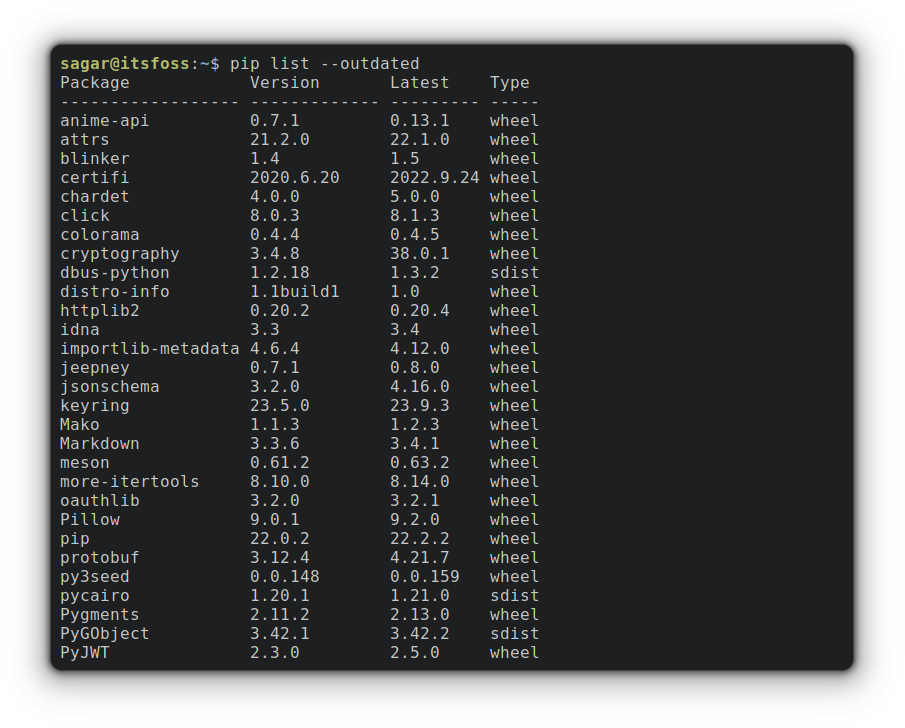 使用 Pip 升级 Python 软件包