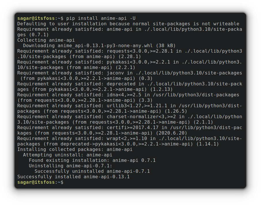 使用 Pip 升级 Python 软件包