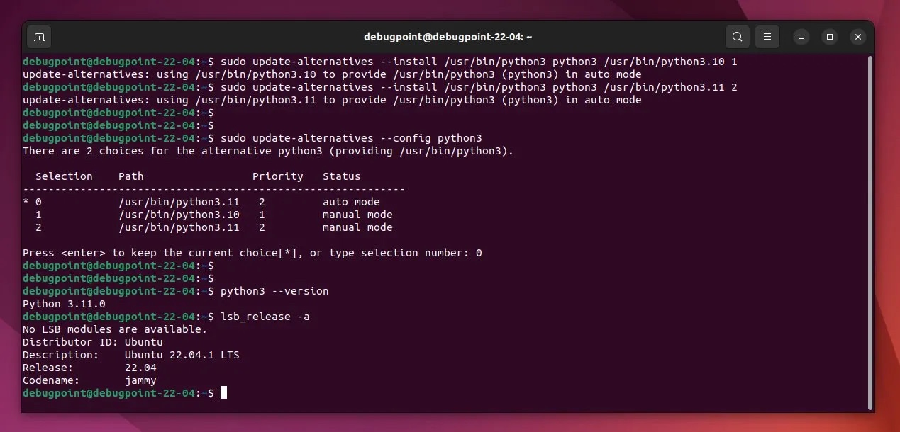 如何在 Ubuntu 等 Linux 中安装 Python 3.11