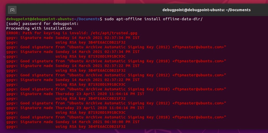 如何在没有互联网连接的情况下离线更新 Ubuntu