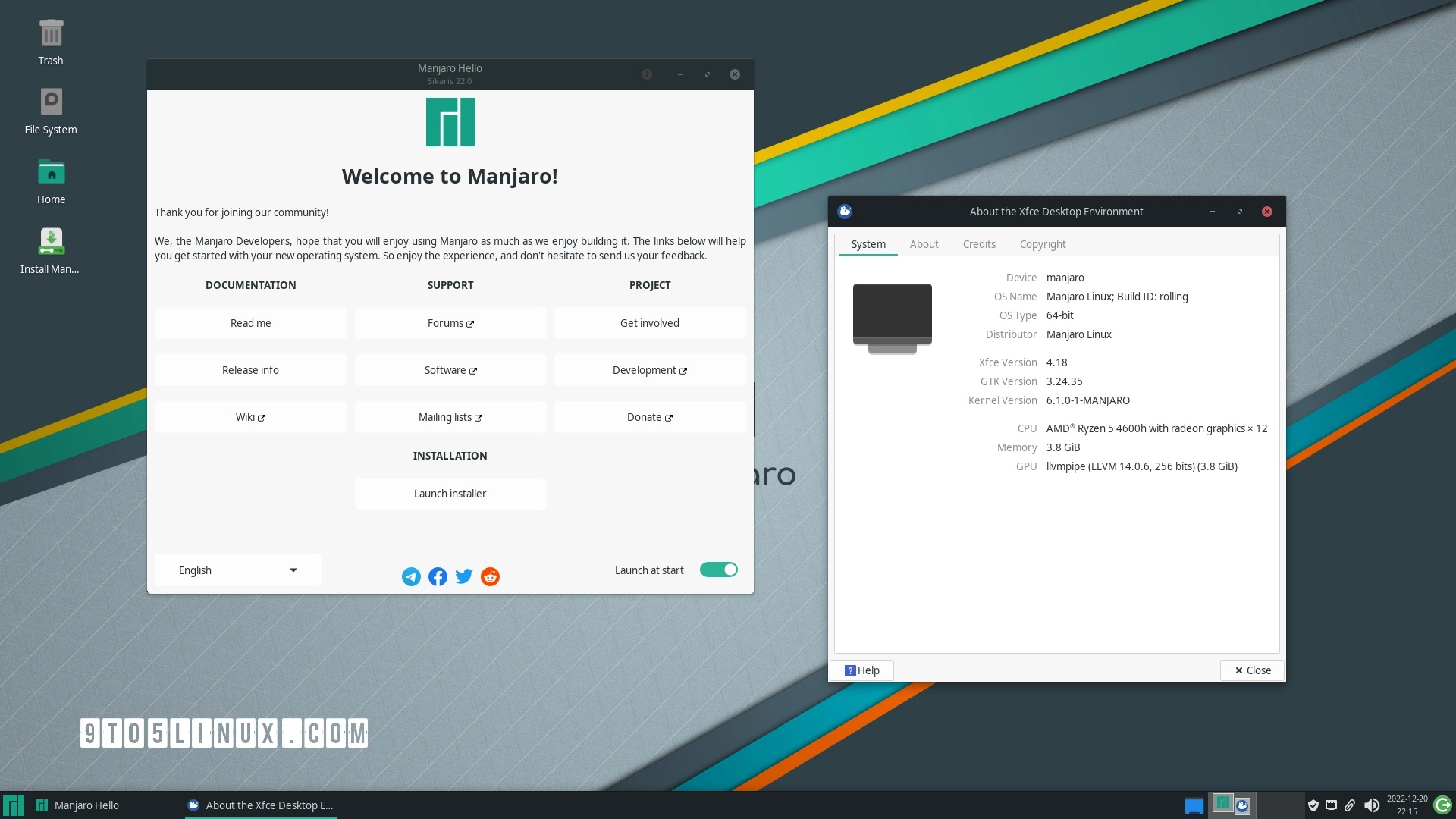 Manjaro Linux 22.0 "Sikaris "是第一个由Linux内核6.1和Xfce 4.18支持的发行版