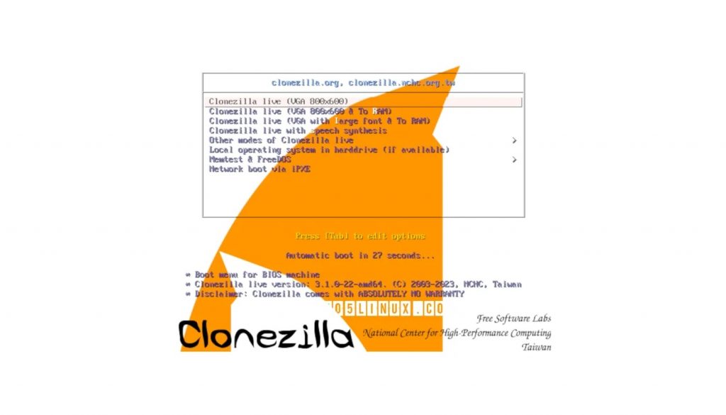 for android instal Clonezilla Live 3.1.1-27
