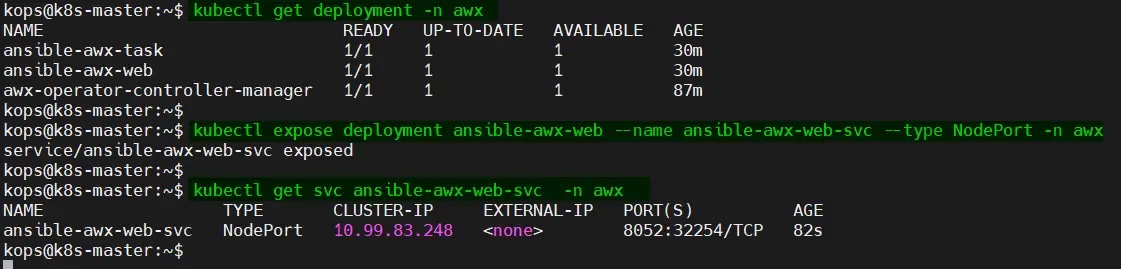 如何在 Kubernetes 集群上安装 Ansible AWX