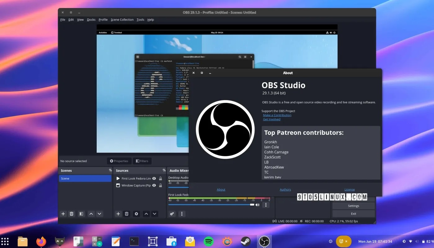 OBS Studio 29.1.3改进了源记录插件、AMF编码器等功能